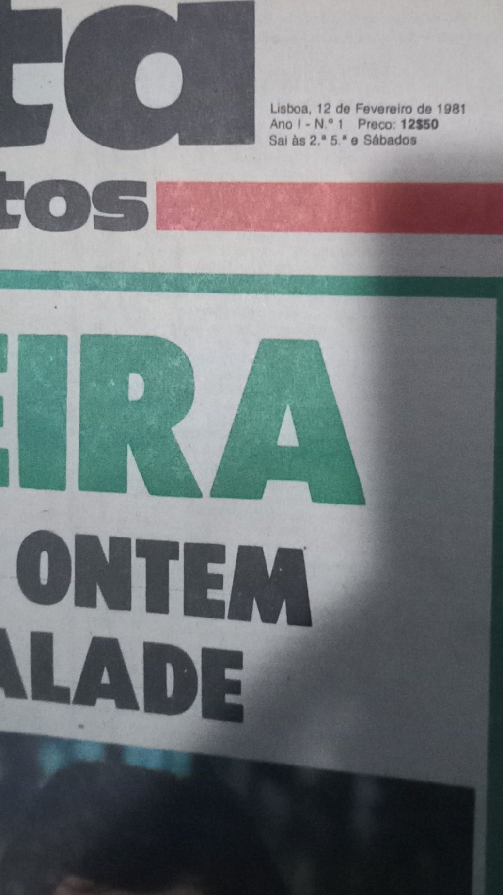 Gazeta dos Desportos, N' 1, de 12/2/1981