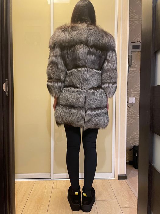 Шуба/ жилетка трансформер чорнобурка нова