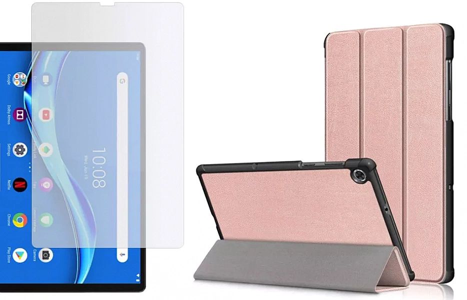 Etui Rose Gold + Szkło do Lenovo Tab M10 Plus 10.3