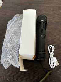 Фонарь ручной аккумуляторный  X80-P50 LED ZOOM 5 режимов USB interfase