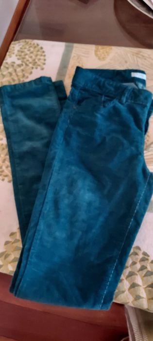 Calças de senhora azuis