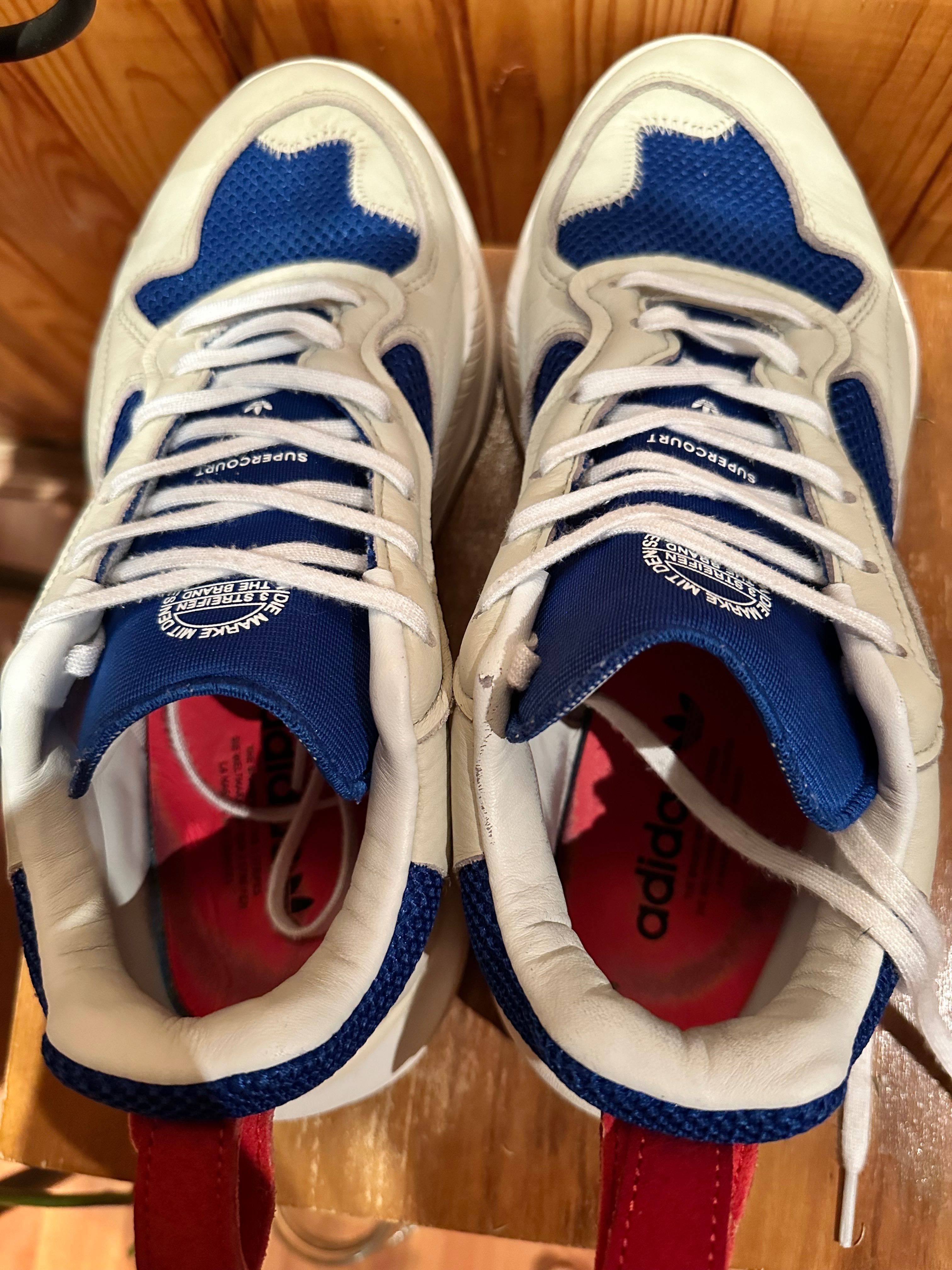 Кросівки Adidas Supercourt RX RAW WHITE ROYAL BLUE EG6866 41 розмір