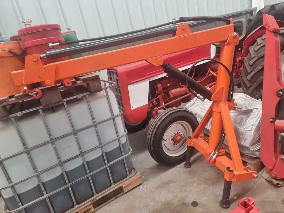Grua guincho para trator agricola hidraulica rotativa NOVA
