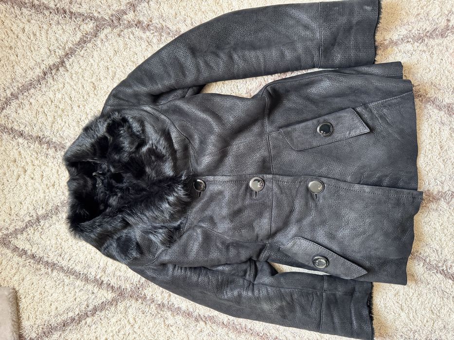 Дублянка жіноча чорна натуральна коротка