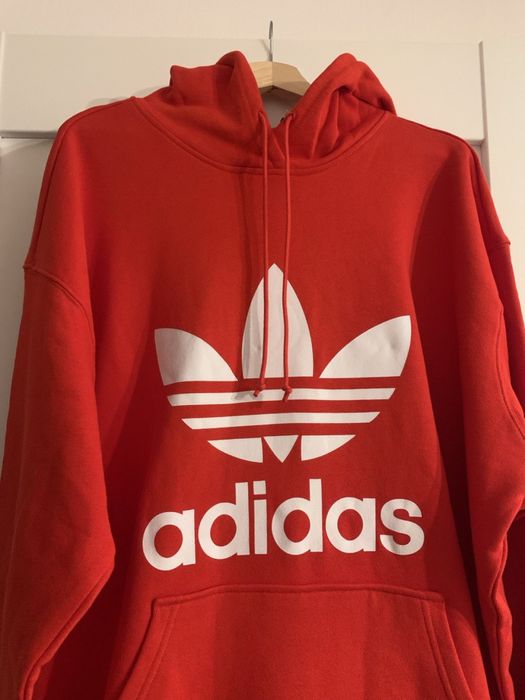 Худі батал великого розміру червоне Adidas оригінал