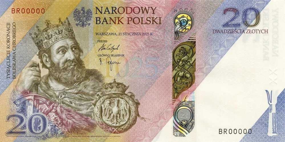 20 zł Tysiąclecie koronacji Bolesława Chrobrego banknot NBP