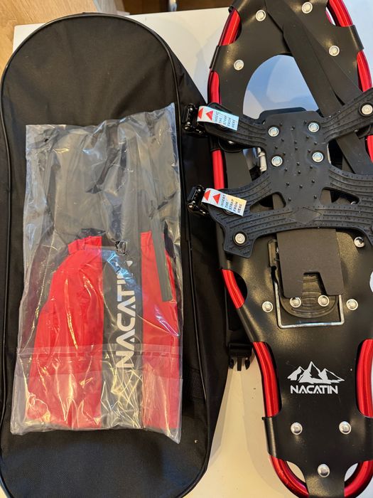 Rakiety śniegowe NACATIN 25' 64 cm + Kijki , z torbą transportową
