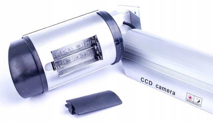 KAMERA atrapa ir LED KAMERY ZEWNĘTRZNA z czerwoną diodą z