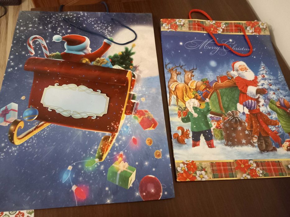 Święty Mikołaj torebki prezentowe bez zawieszek