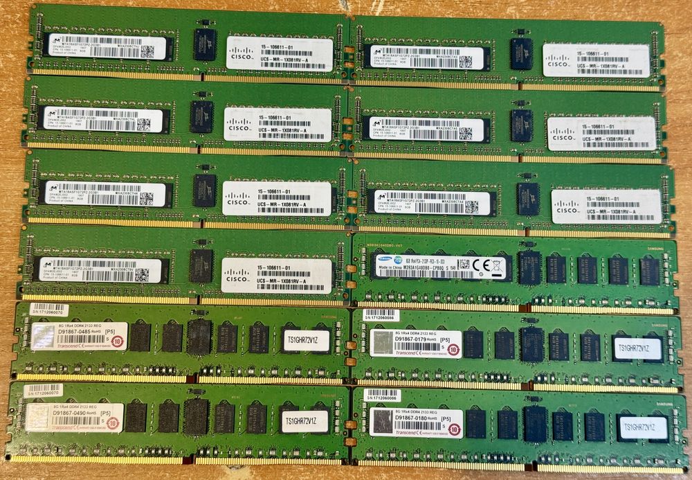 Серверная память 8gb 2Rx8 DDR4 PC4 - 2400T/ 2133P ECC REG