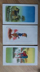 3 kartki recznie malowane. Madagaskar