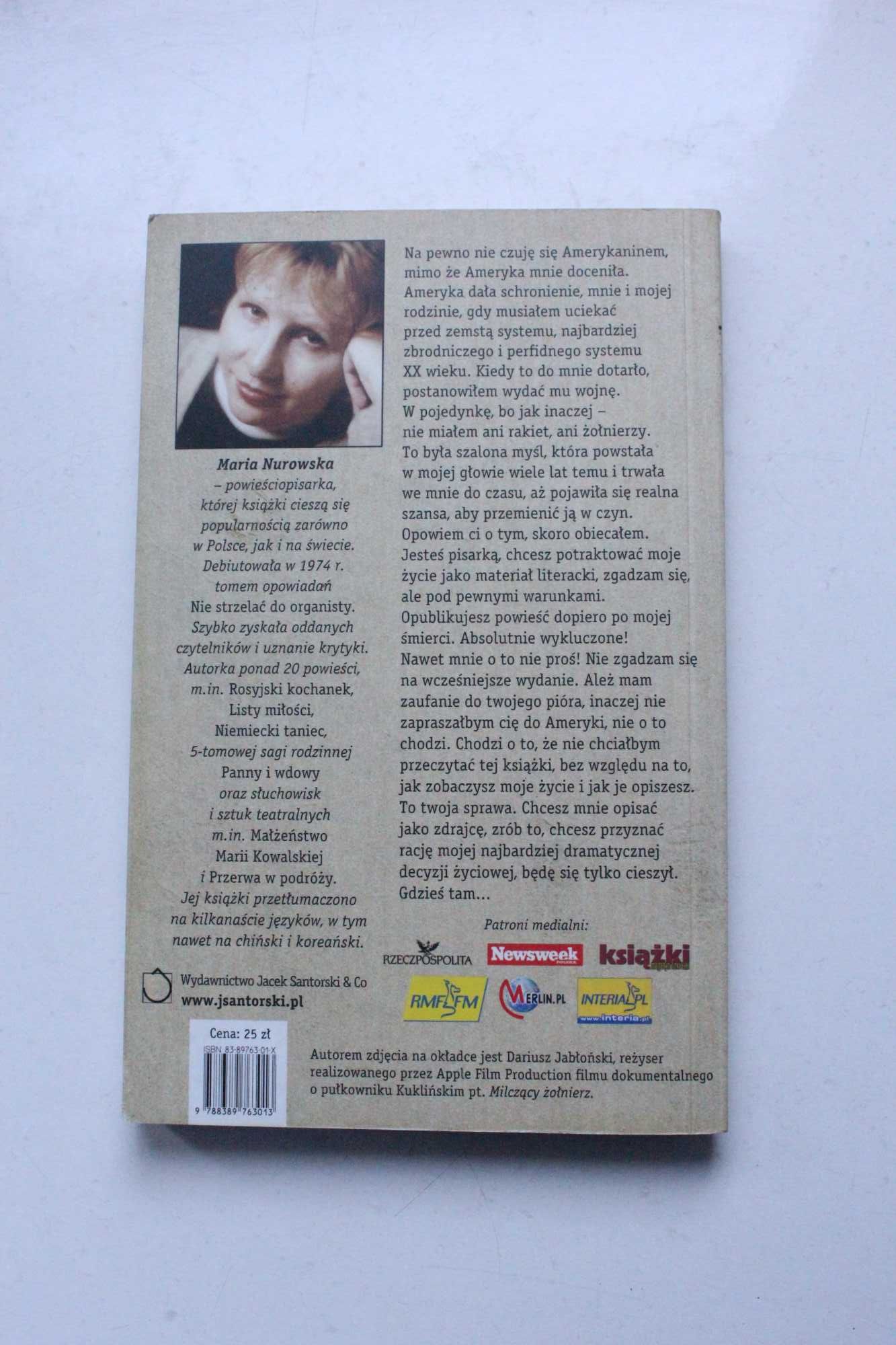 Mój przyjaciel zdrajca Maria Nurowska poufne Książka autobiografia hit