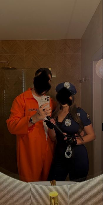 Zestaw kostiumów hallowen – Policjantka i Więzień S/M+ XL/XXL
