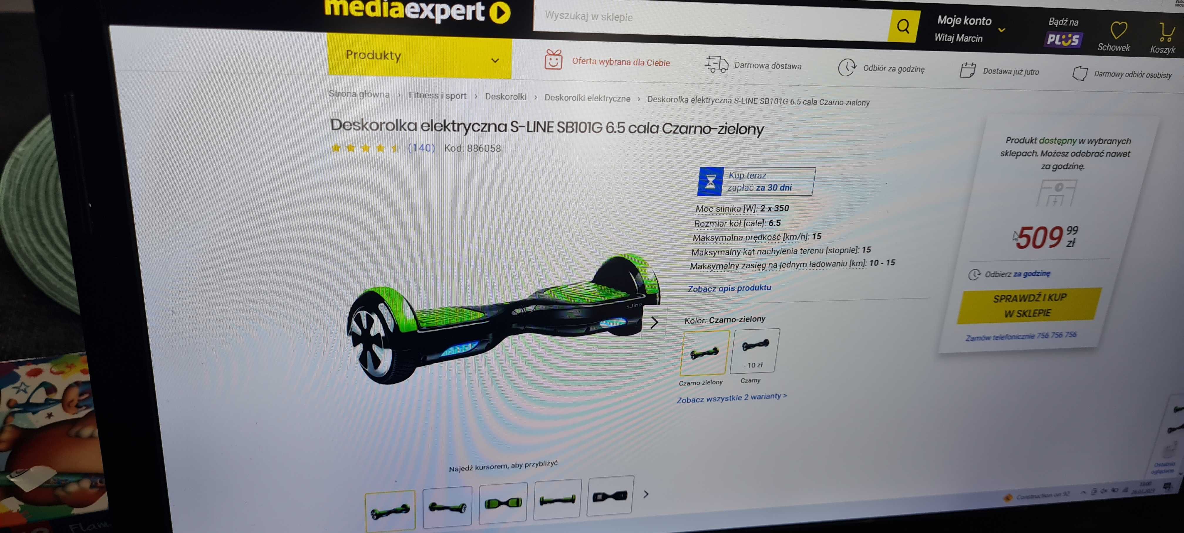 deskorolka elektryczna S-line hoverboard