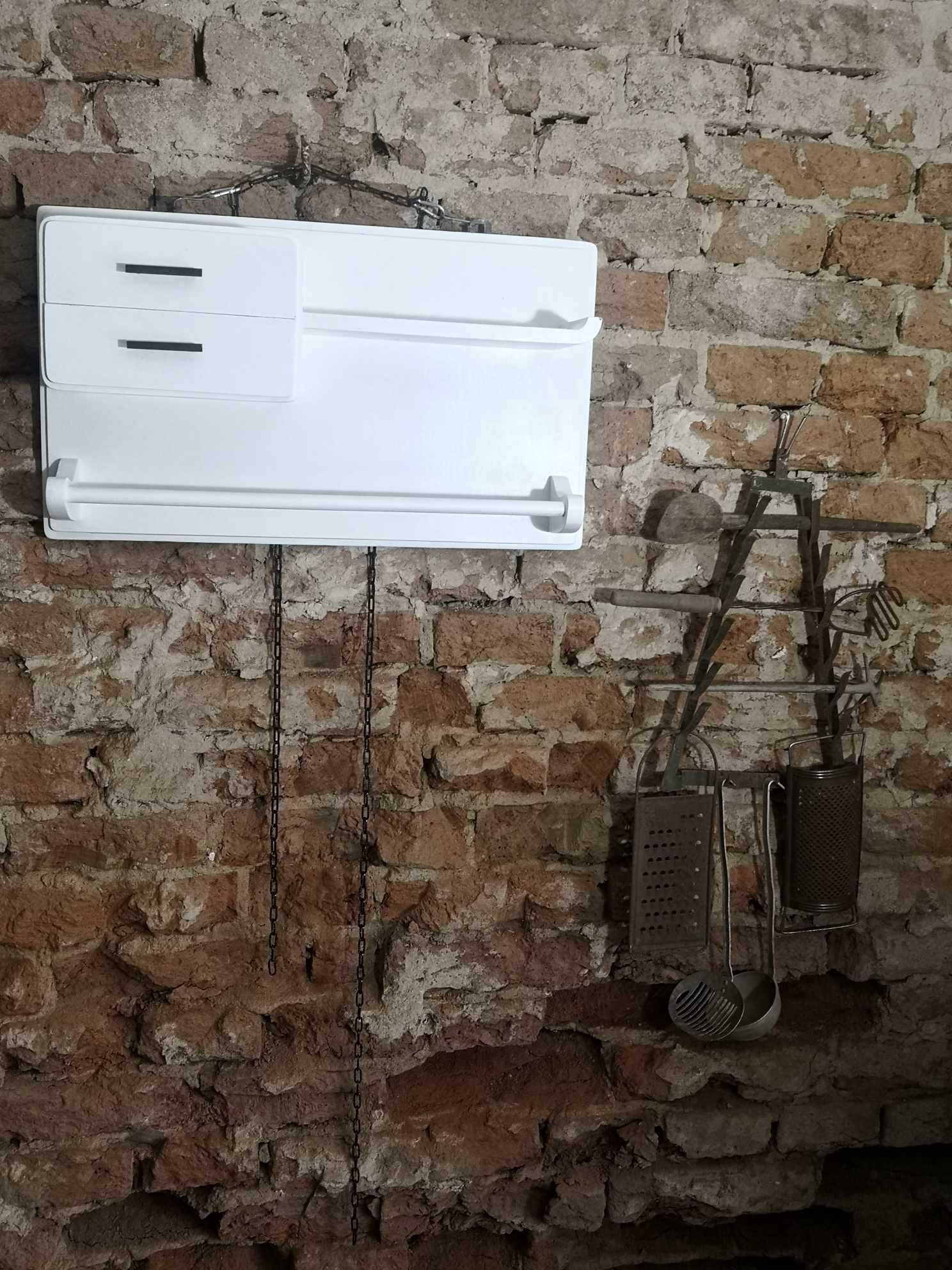 półeczka szafka kuchenna łazienkowa prl teak design