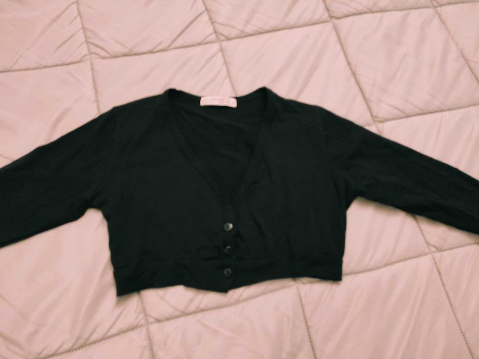 Bolero preto tamanho único algodão