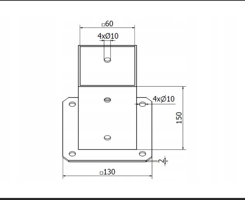Podstawą słupka 60x60