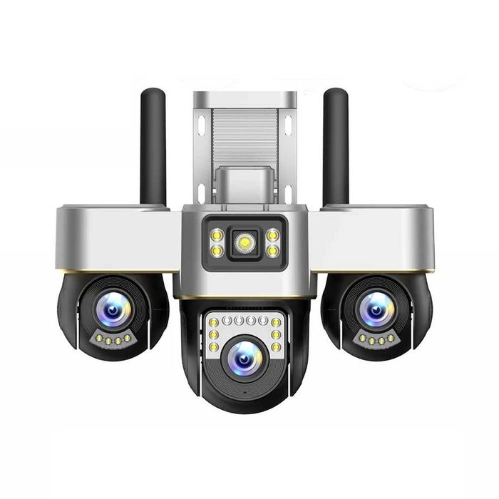 Потрійна вулична Wifi камера відеонагляду з боковими лінзами SC30 15MP