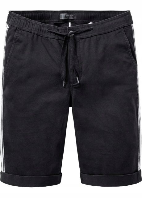 B.P.C spodenki bermudy czarne, lampasy r.48