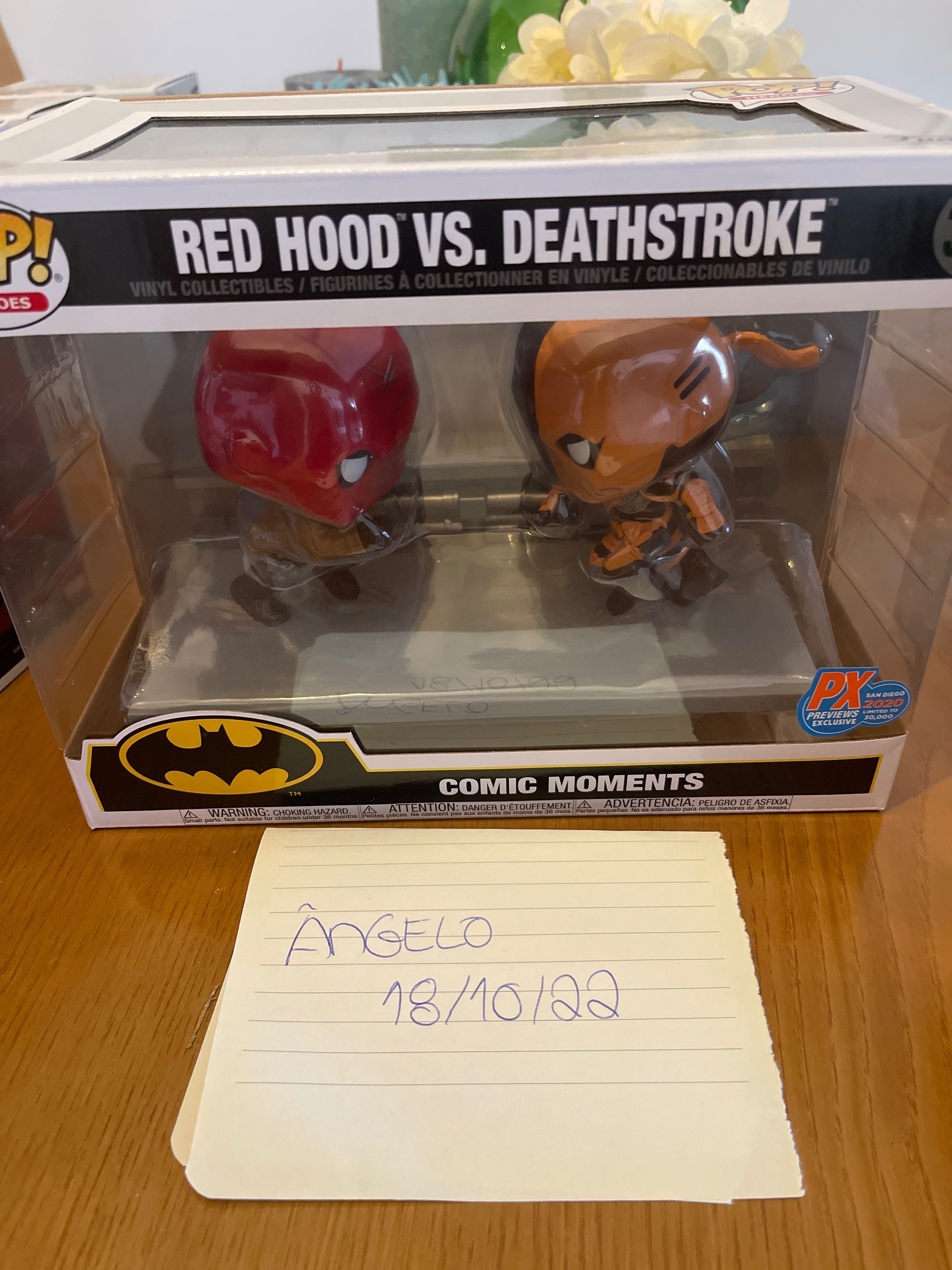 Red hood deathstroke dc funko pop