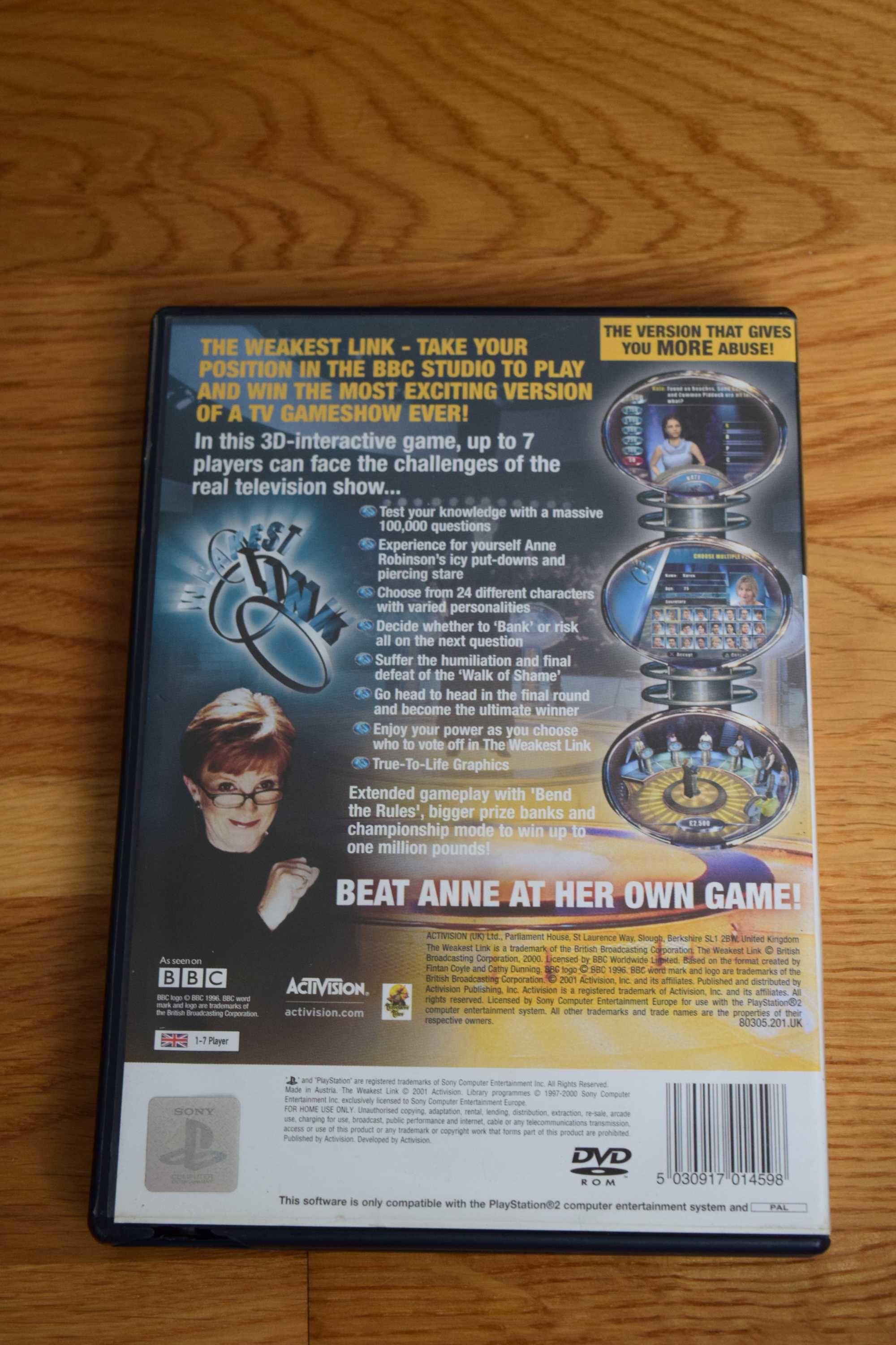 The Weakest Link Playstation 2 PS2