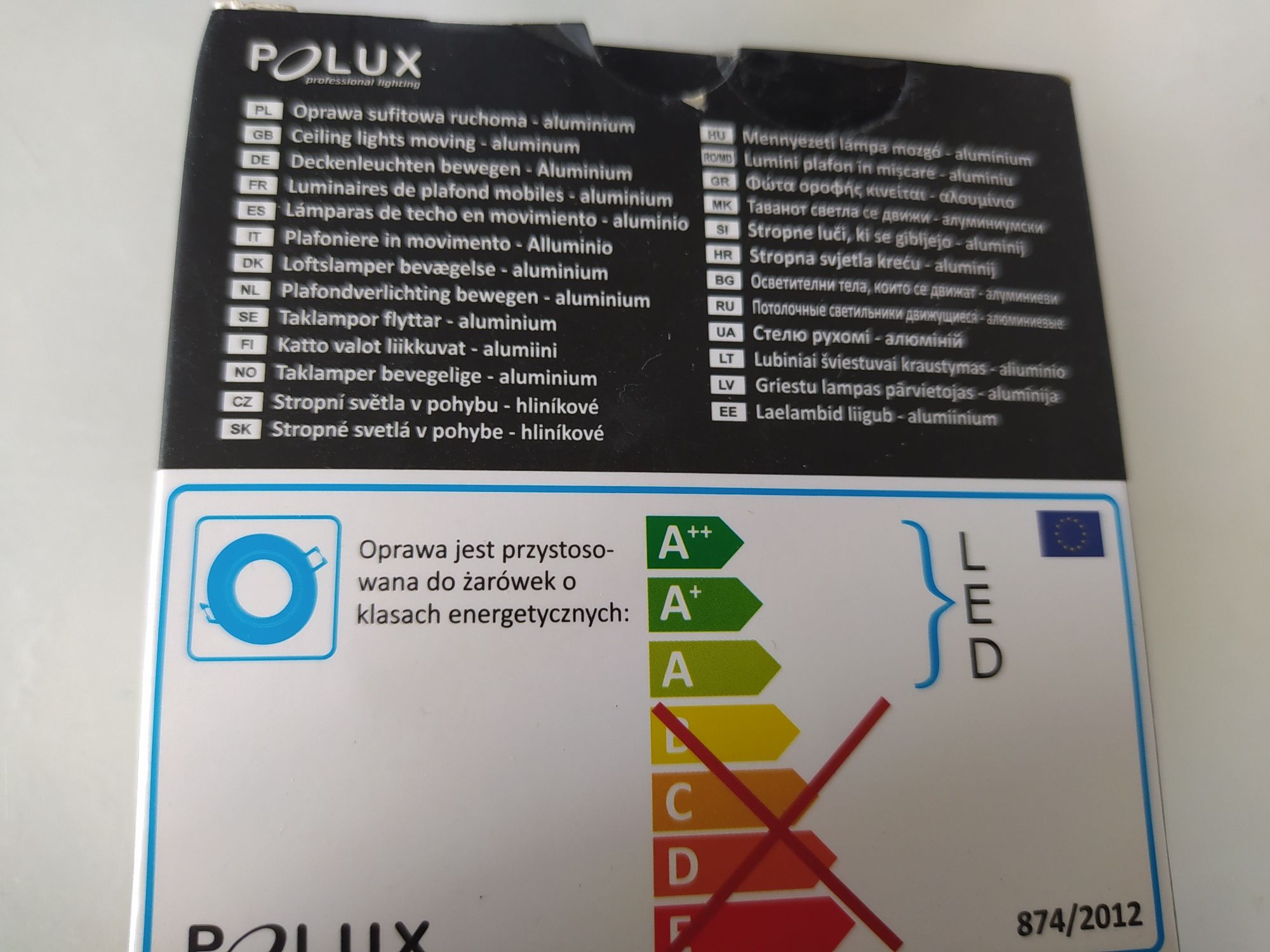 Polux oświetlenie punktowe czarne