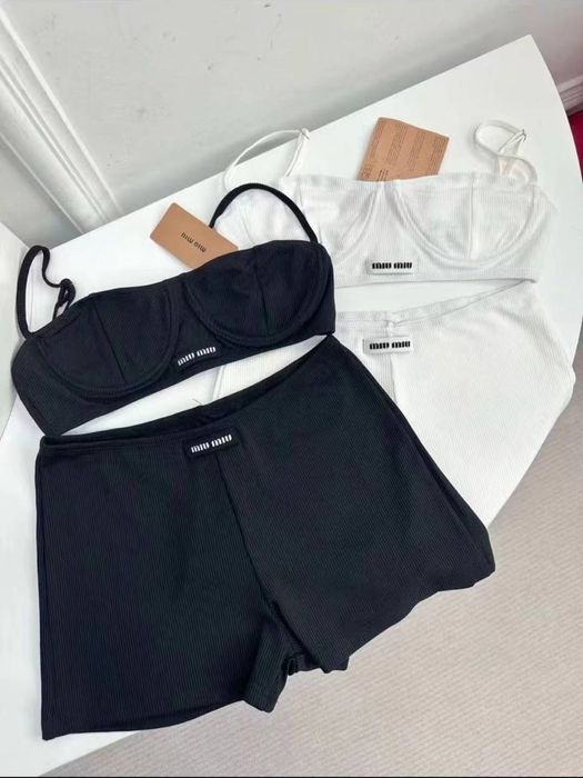 Комплект нижнего белья Miu miu комплект нижньої білизни міу міу