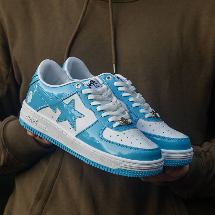SALE Buty Bape STA Patent Blue / White 36-45 unisex trampki