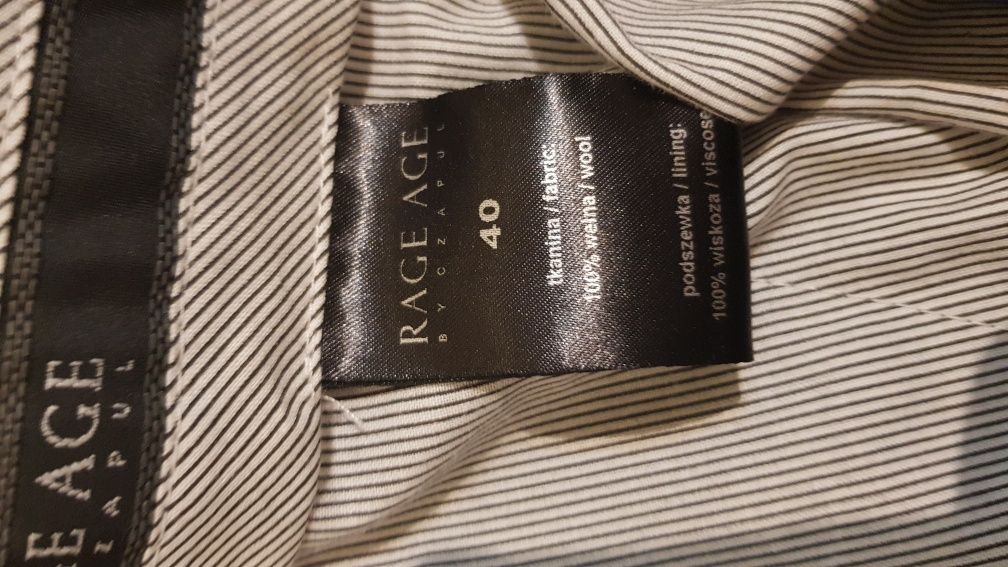 Piękny garnitur Rage Age! (100% wełna)