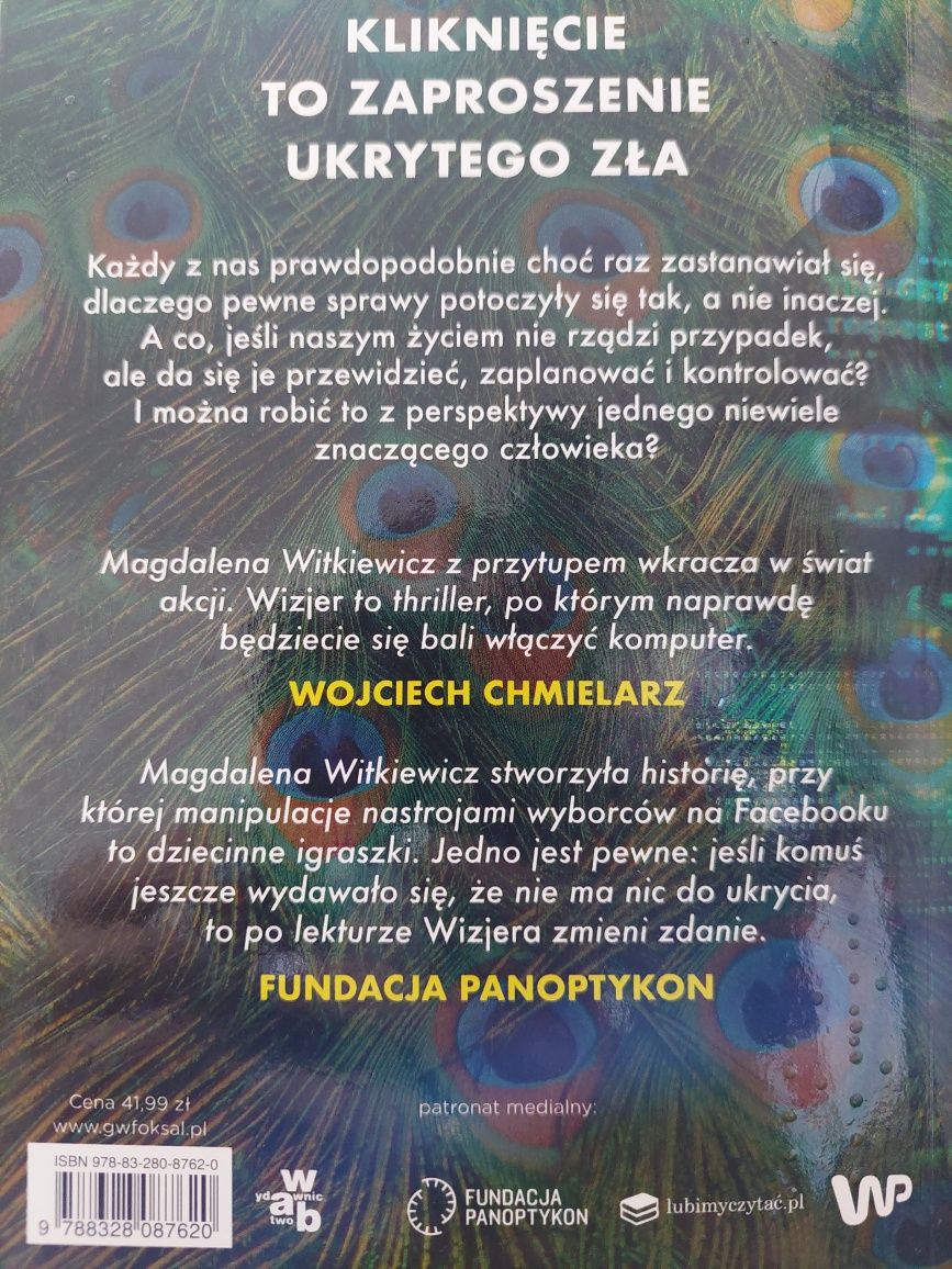 Książka " Wizjer" Magdaleny Witkiewicz