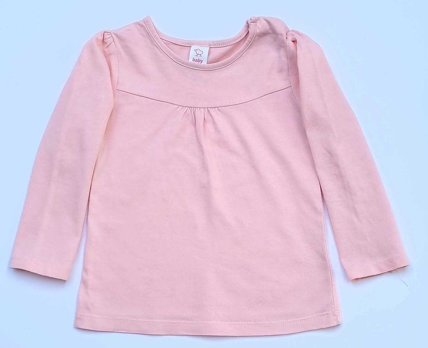 Bluzka Baby Club C&A 80 długi rękaw jasnoróżowa