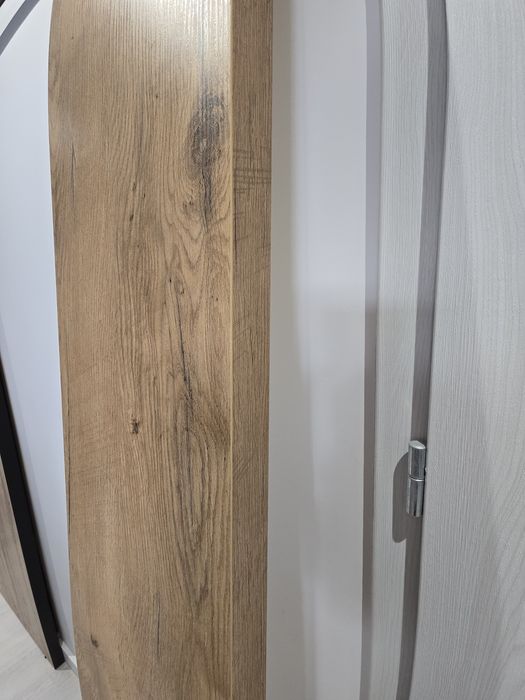 Gruby drewniany blat barowy / blat na wyspę - dąb, stan bardzo dobry