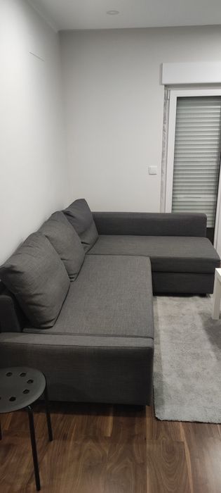 Sofa IKEA FRIHETEN- Sofá-cama de canto c/arrumação,  cinza escuro
