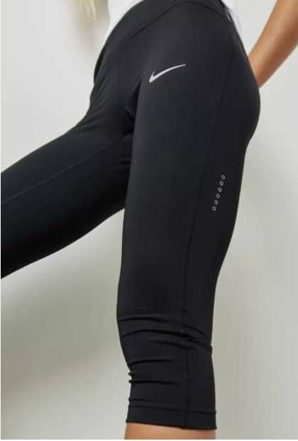 Nike Dri Fit Running Capri Cropped Tights 645603-010 - Women Size M
