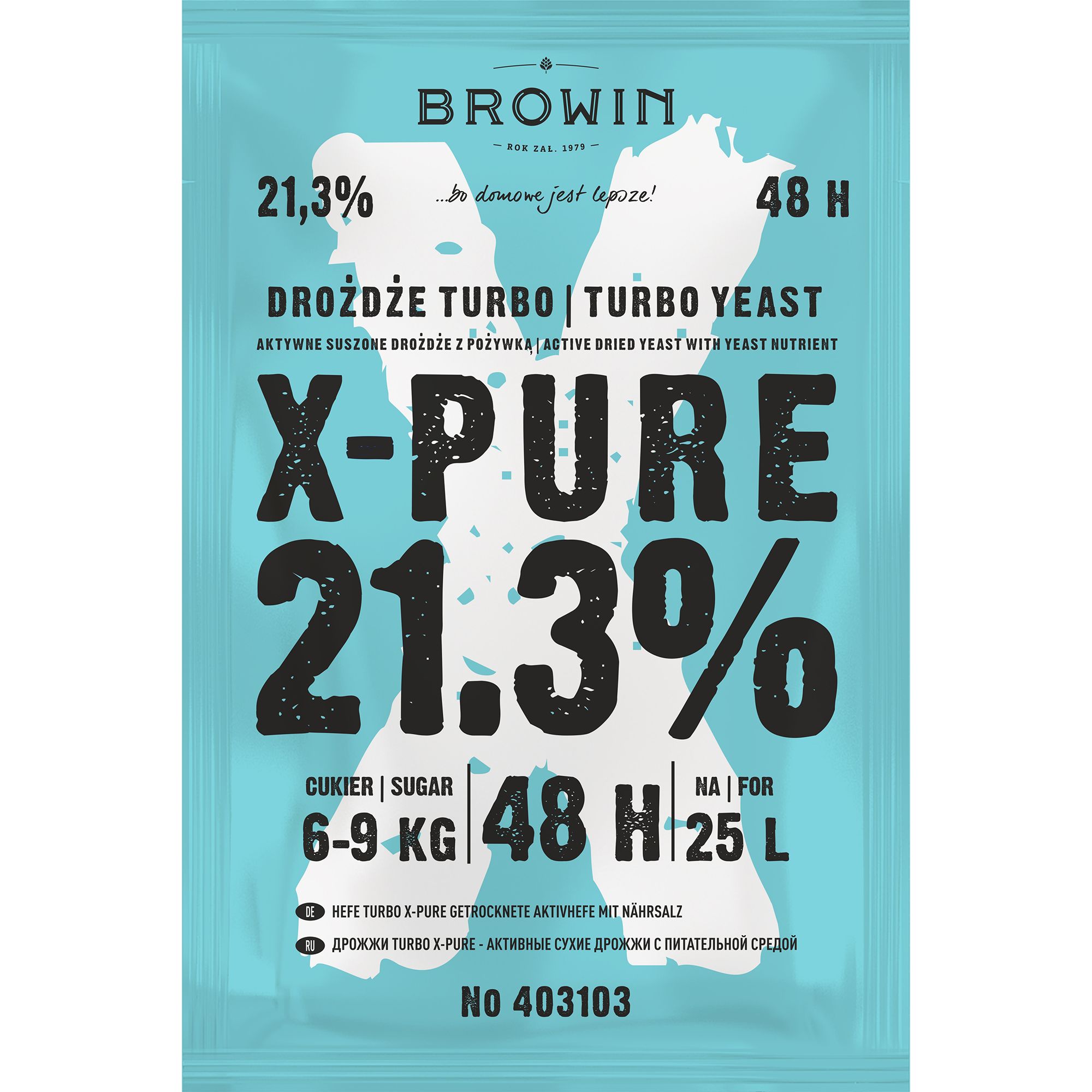 X-PURE 48 TURBO PURE drożdże gorzelnicze x10