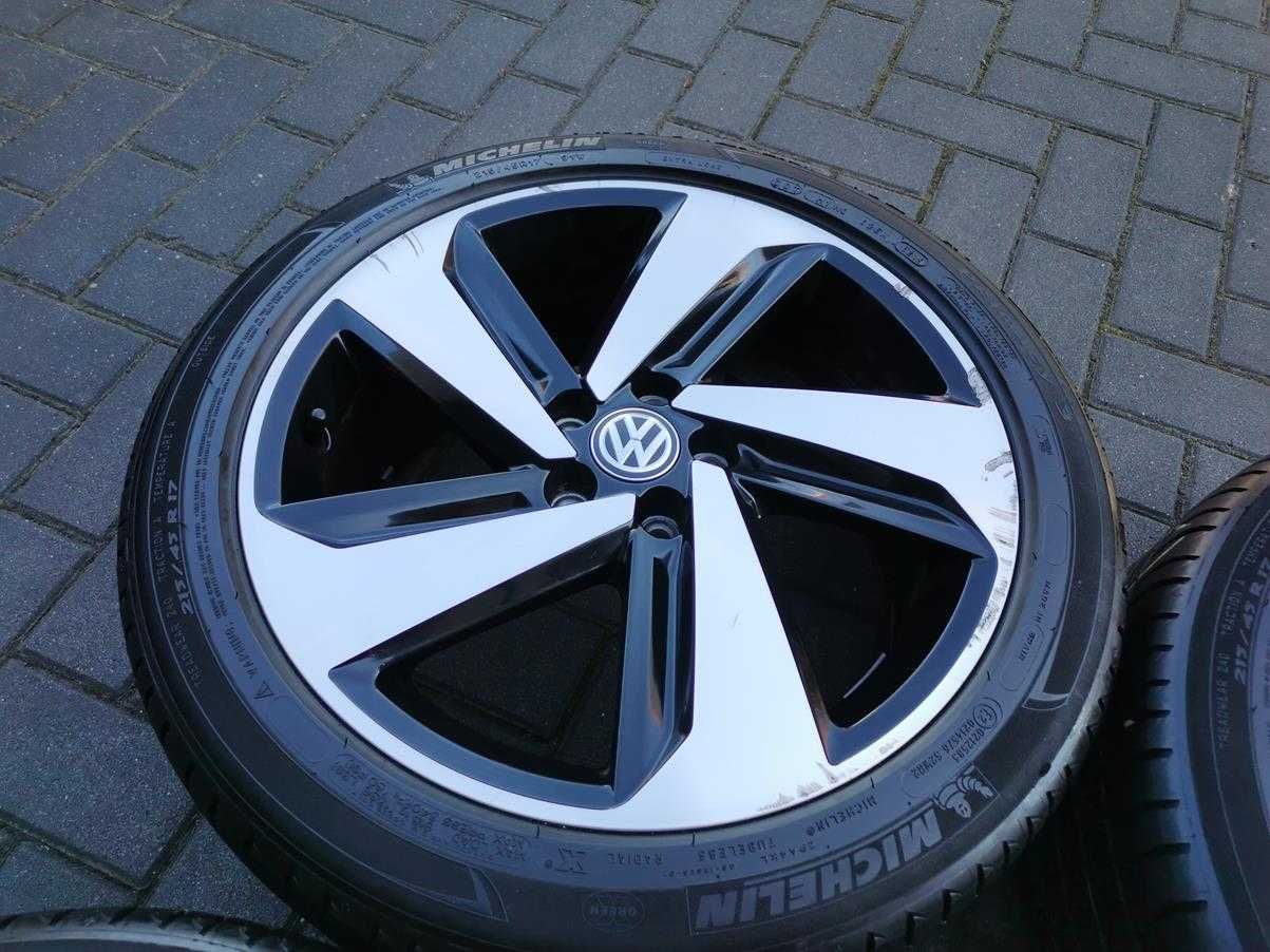 5x100 Koła Alu R17 VW Polo VI 2G0 ET51 215/45 Letnie 2019r Michelin 7m