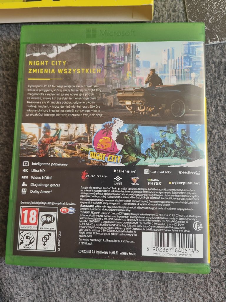 Cyberpunk 2077 Xbox one s x series Polska wersja