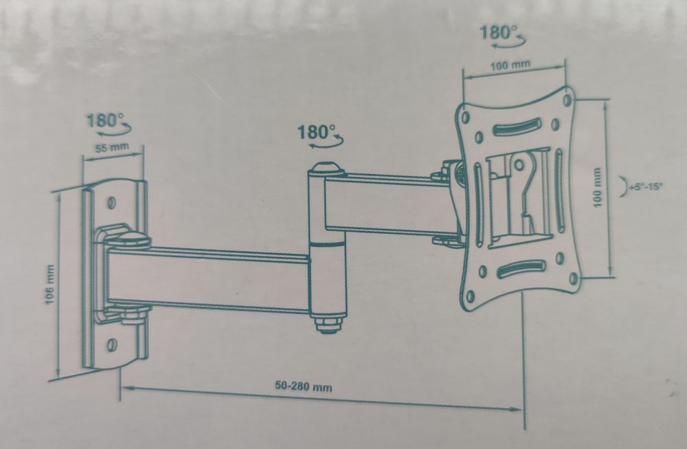Кронштейн для телевізора Walfix 14"-29"