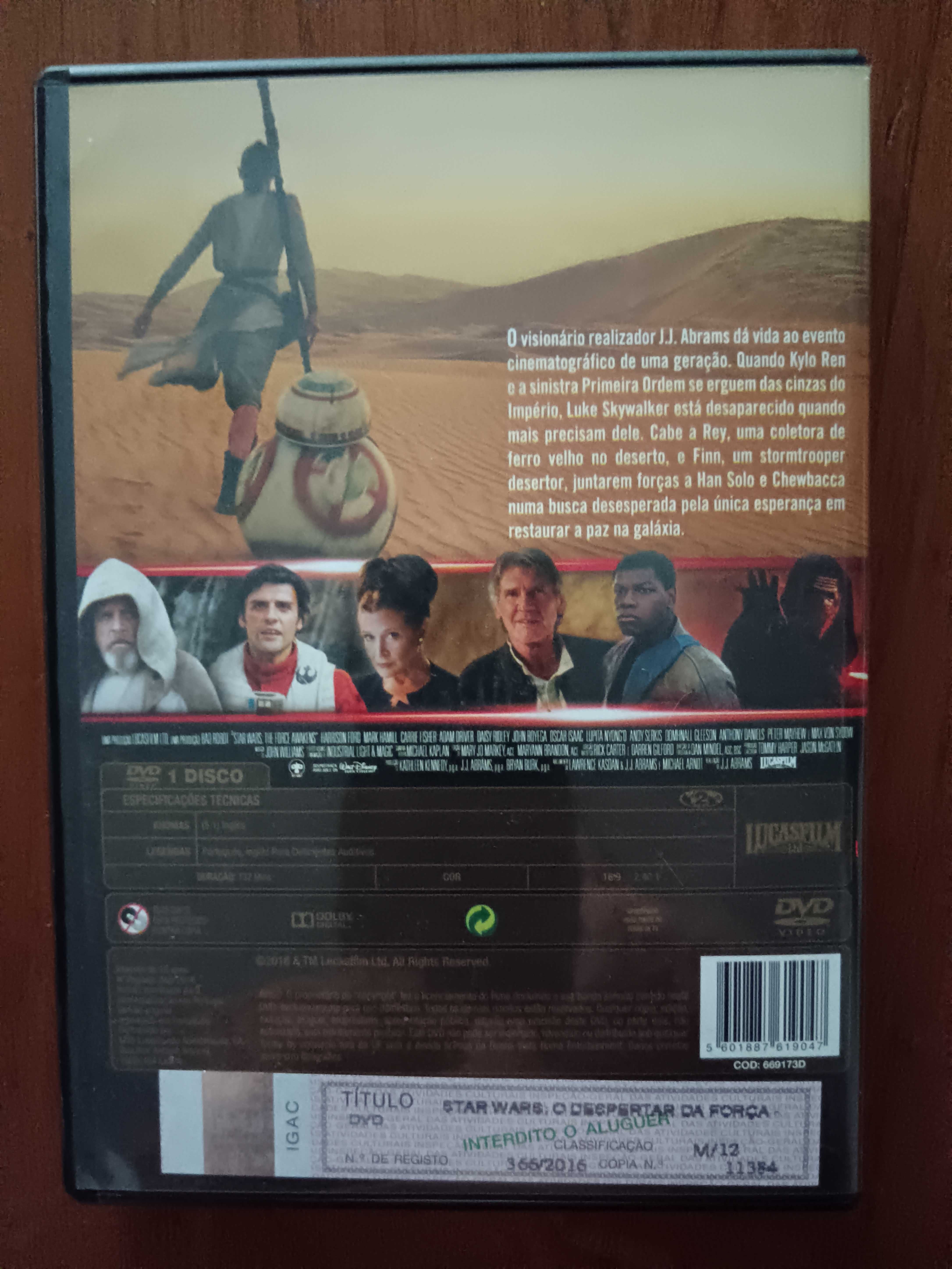 filme dvd original - star wars - o despertar da forca