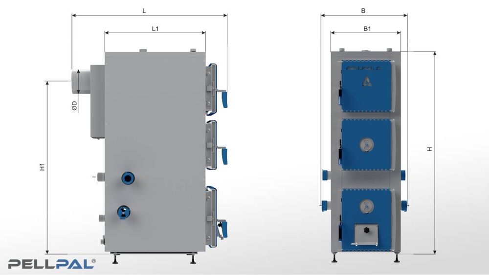 Kocioł na DREWNO 20 kW 160-200 m2 zgazowujący 5 klasa ecodesign A+