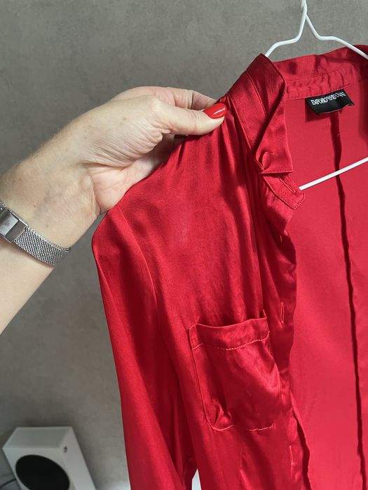 Блуза з шовку Emporio Armani