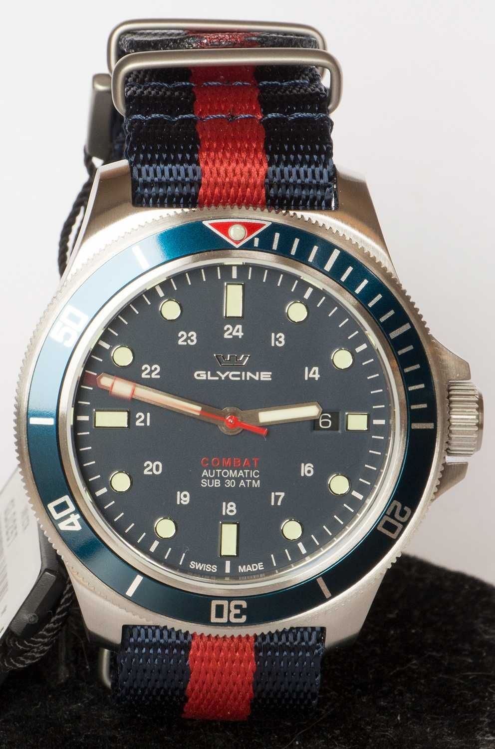 Zegarek Glycine GL0257 duży diver 46mm 30 atm Szwajcar