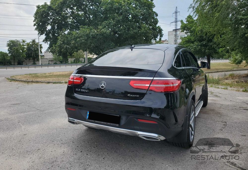 Спойлер на Mercedes GLE-Class Coupe C292 2015-19 года (Черный глянец)