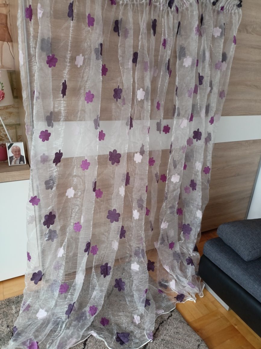 Firany białe,organtyna kreszowana