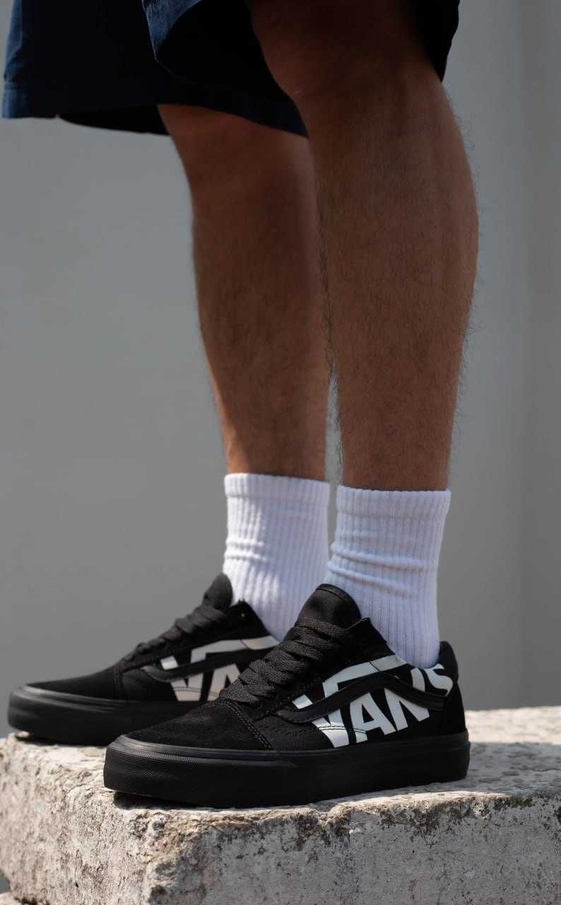 Чоловічі кеди Ванс олд скул Vans Old Skool black white РОЗПРОДАЖ