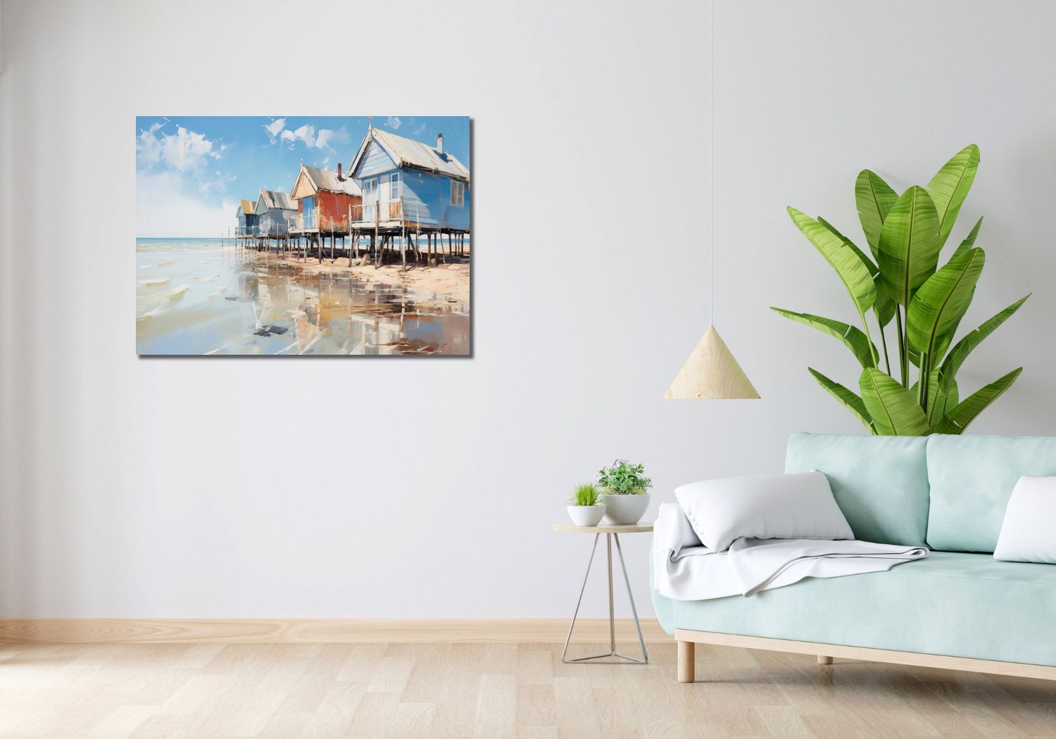 Obraz 100x70cm Malownicze Nadmorskie Chatki