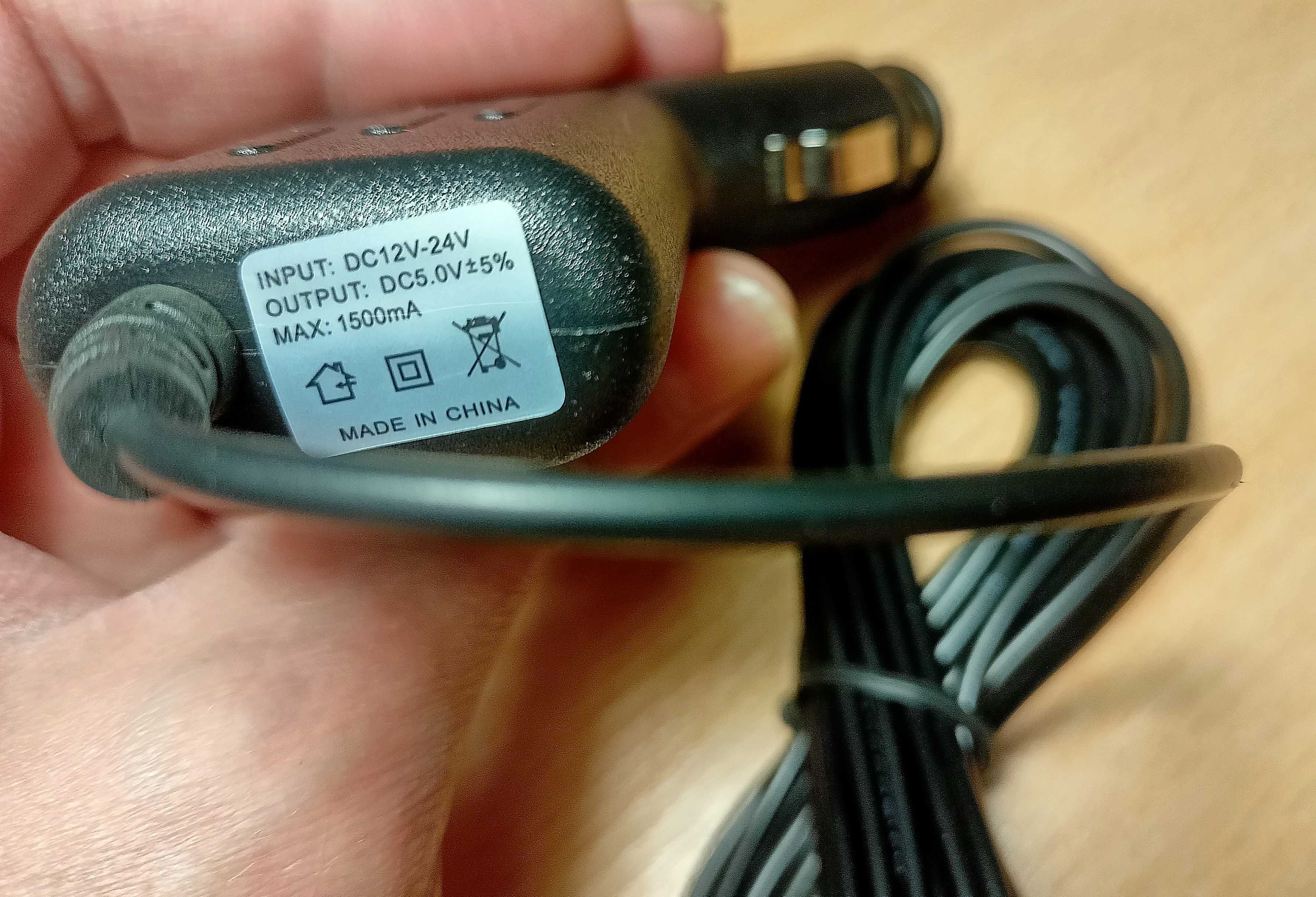 Блок живлення Вхід 12-24В - Вихід MINI USB 5В 1,5А Новий