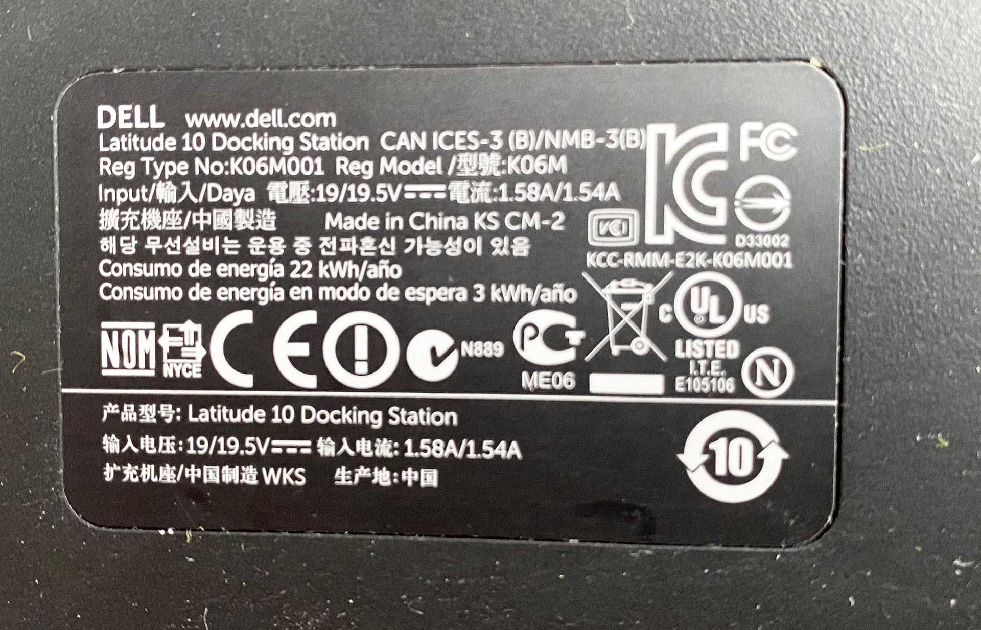 Stacja dokująca Dell Latitude 10 Docking Station