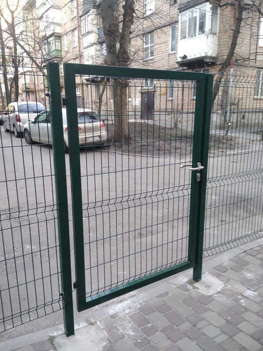 Металевий зелений паркан.Хвіртка ворота3,0-6,0м..виробник.1,5/1,7/2,0м