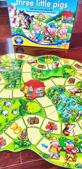 Jogo de mesa infantil "Os 3 porquinhos" (Orchard)